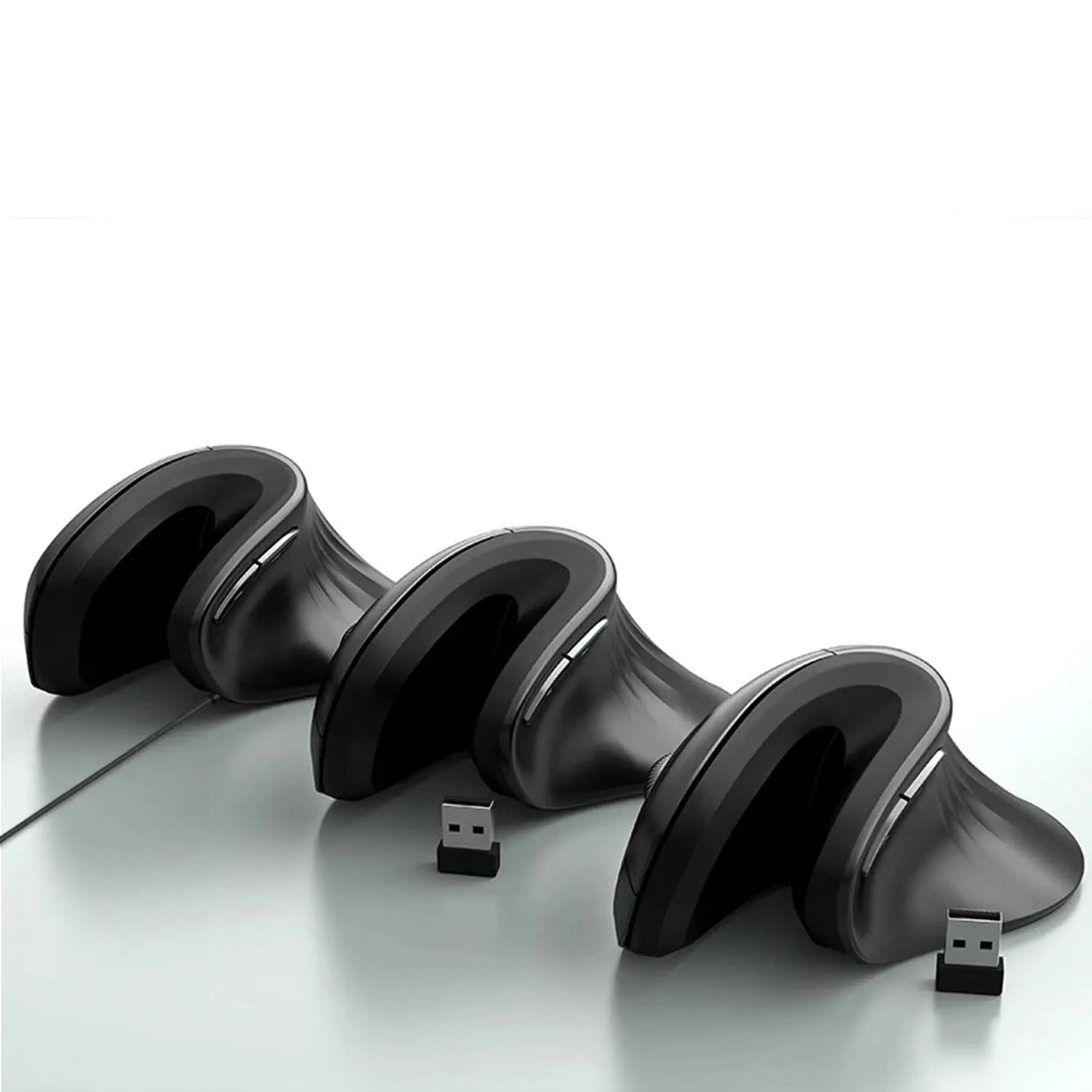 Ergonomische draadloze muis - Verticaal design met 6-knops functionaliteit Delux