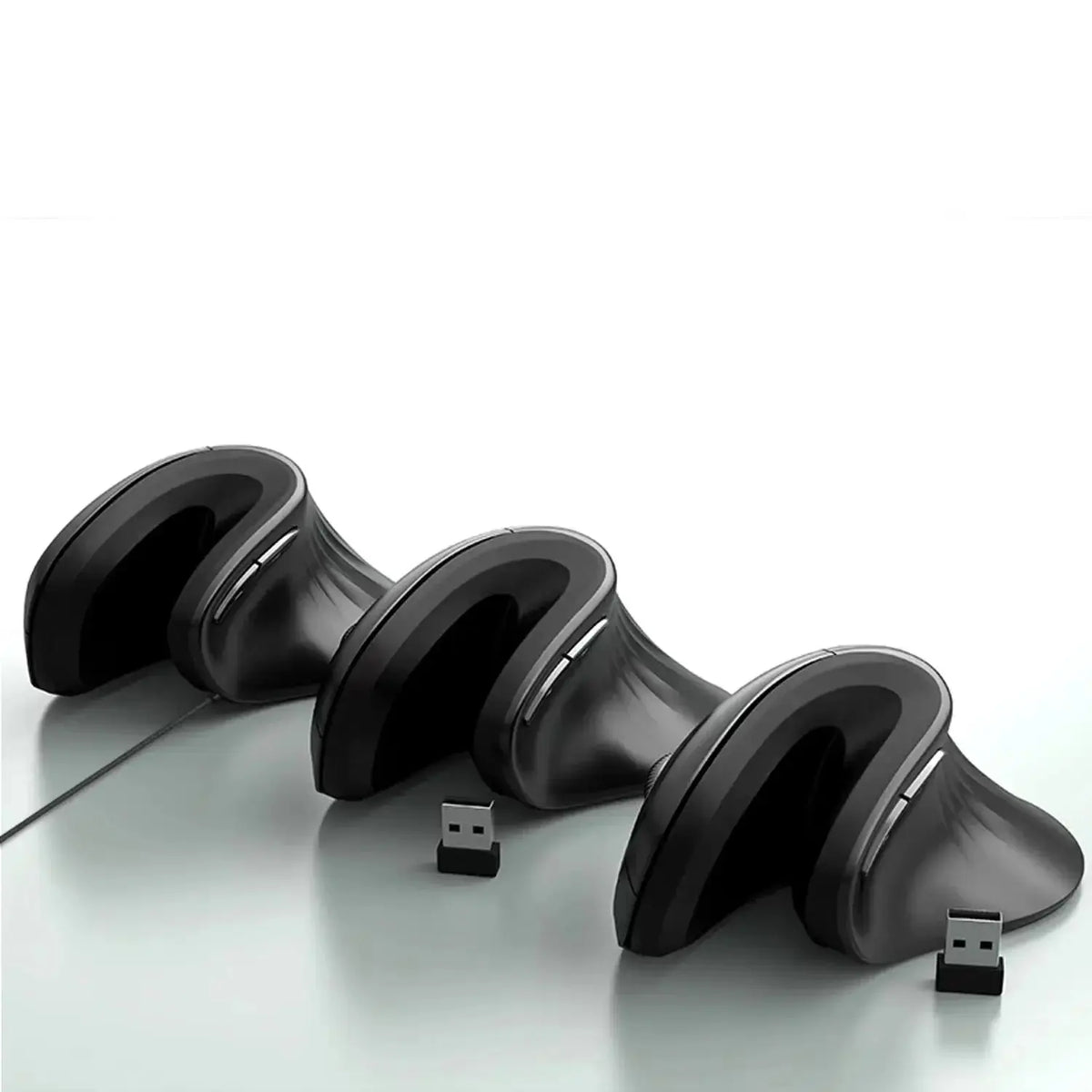 Ergonomische draadloze muis - Verticaal design met 6-knops functionaliteit Delux
