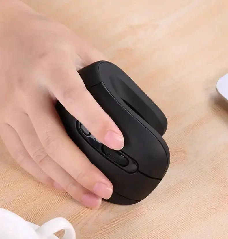 Ergonomische draadloze muis - Verticaal design met 6-knops functionaliteit Delux