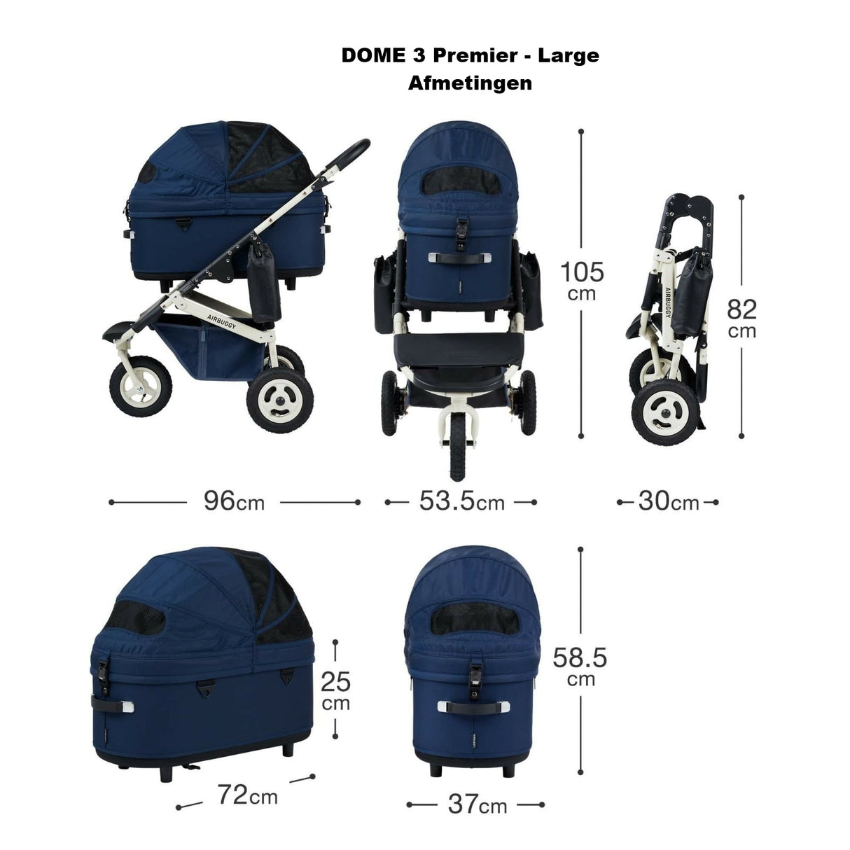 AirBuggy Dome 3 Large – Grass Green – luxe hondenbuggy kattenbuggy