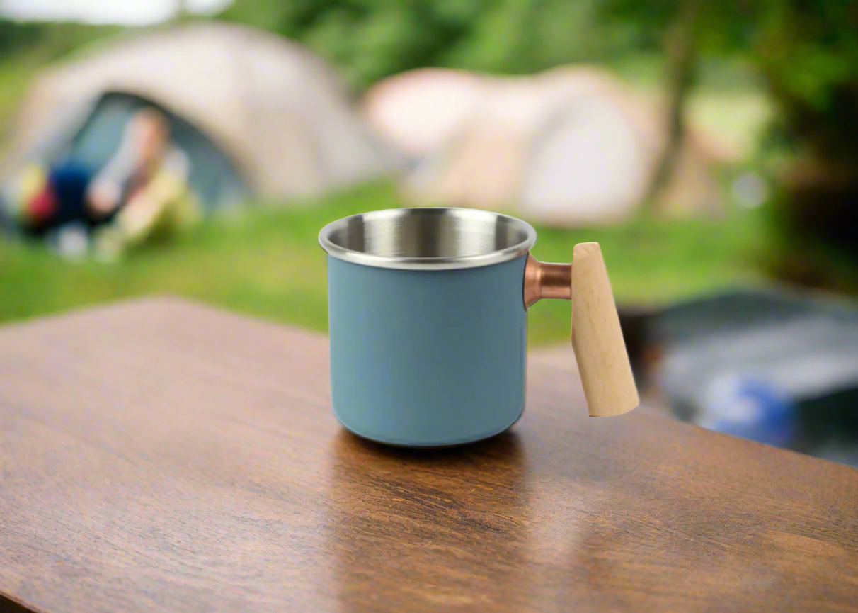 Camping mug - stainless steel cup - Kalas series - Indigo blue - 400ml