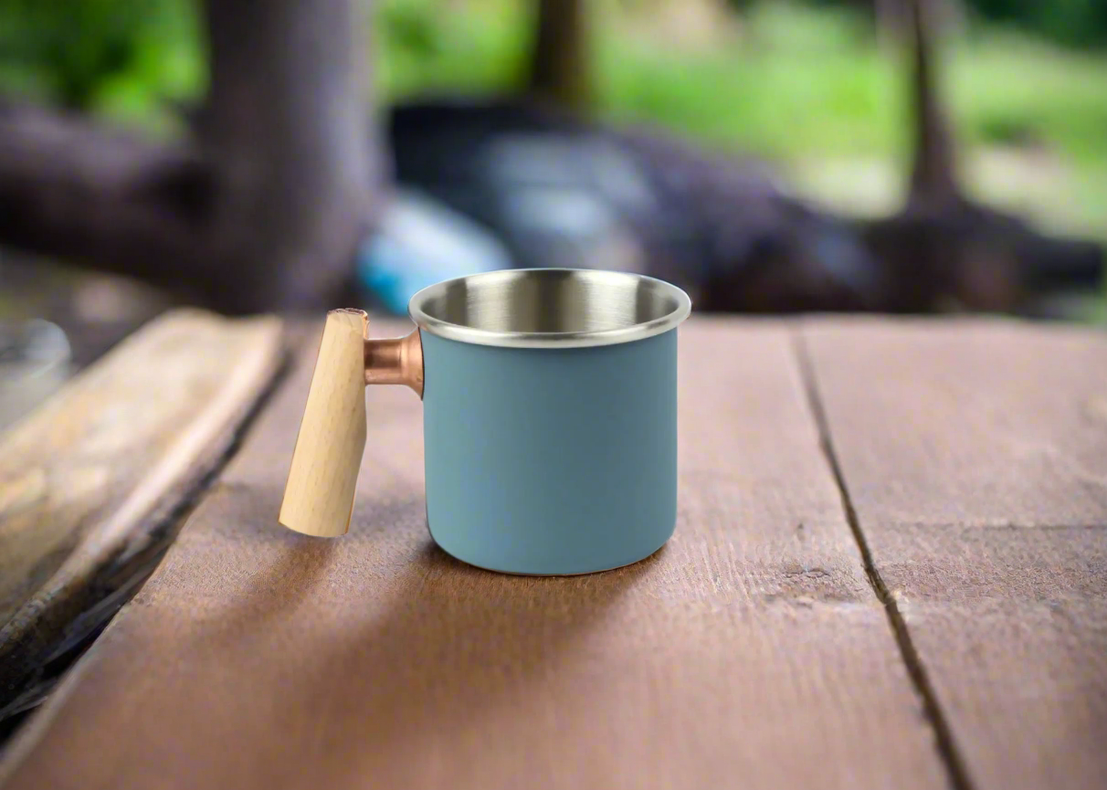 Camping mug - stainless steel cup - Kalas series - Indigo blue - 400ml
