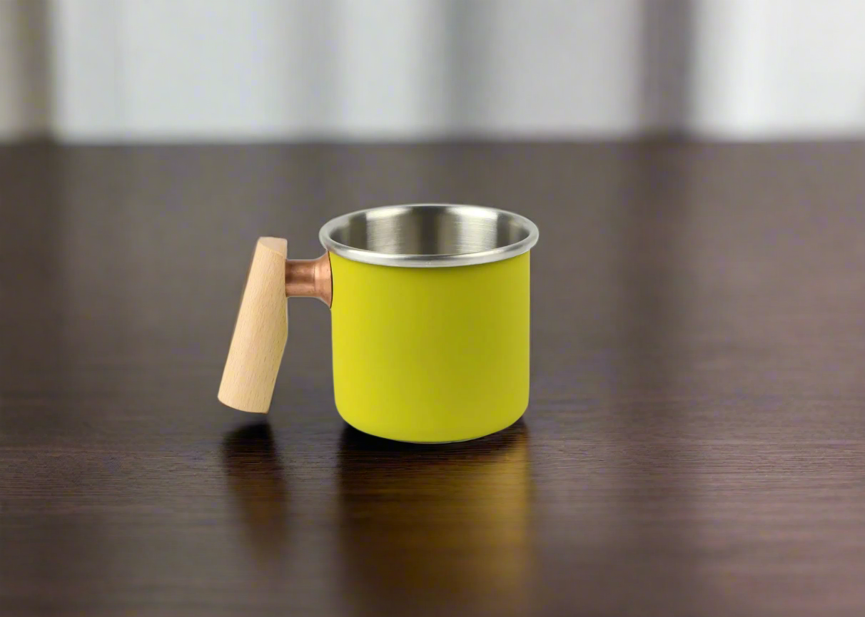 Camping mug - Stainless steel cup - Kalas - Olive green - 400ml