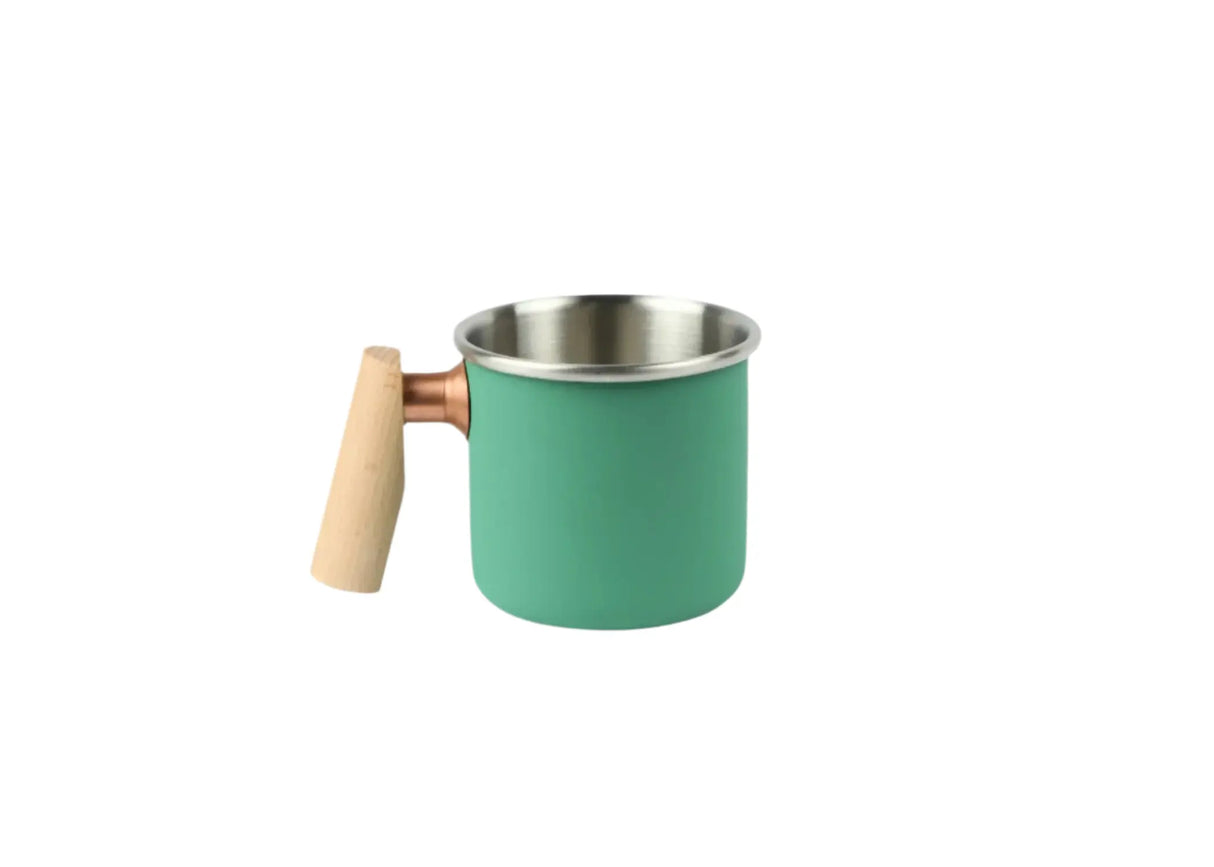 Camping mok - beker van roestvrij staal - kalas serie - 400ml - kleur groen Truvii