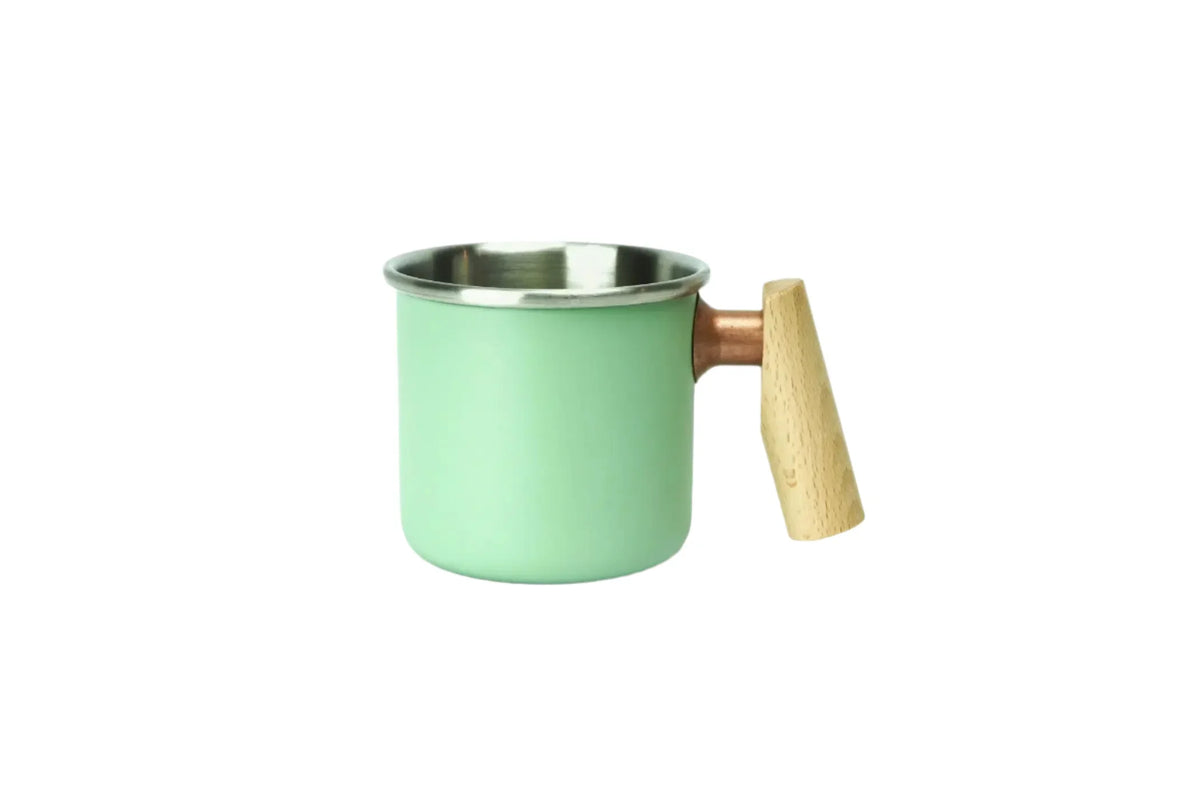 Camping mok - beker van roestvrij staal - Kalas - Krystal Groen - 400ml Coolgods