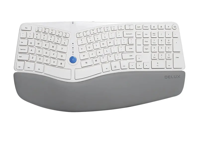 Delux gesplitst ergonomisch toetsenbord met polssteun Delux