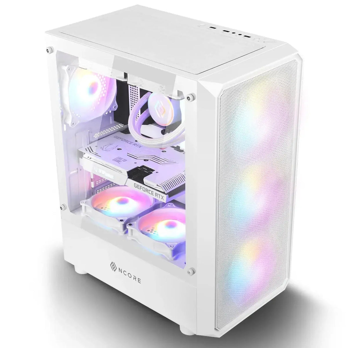 PC gamer case - G30 WHITE TRUE FORCE - Tempered glass Spire