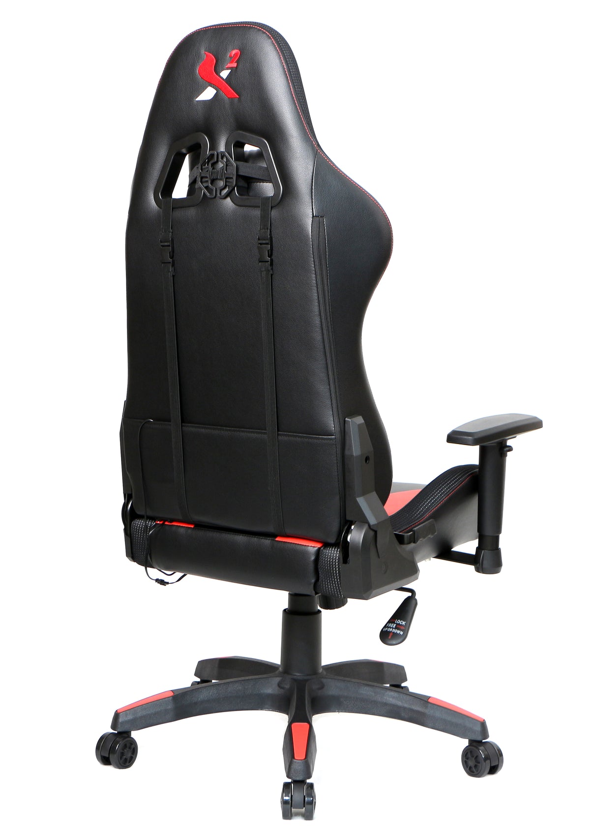 X2 Gaming Stoel - Met nekkussen Verstelbaar - RGB Lichten - Ergonomisch - Bureau Stoel - PVC leer - Nylon Wielen - 54x69.5x133cm (LxWxH) Spire