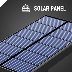 Inductielicht op zonne-energie - Beweging Sensor - Waterdicht - 173*110*130mm (LxBxH) Kleur Zwart Spire