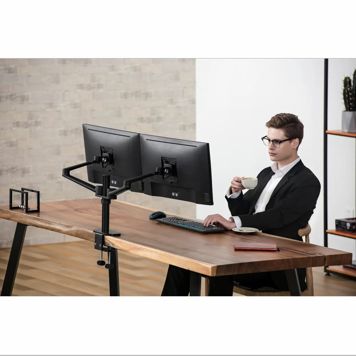 Spire monitorarm - monitor beugel voor twee schermen Spire