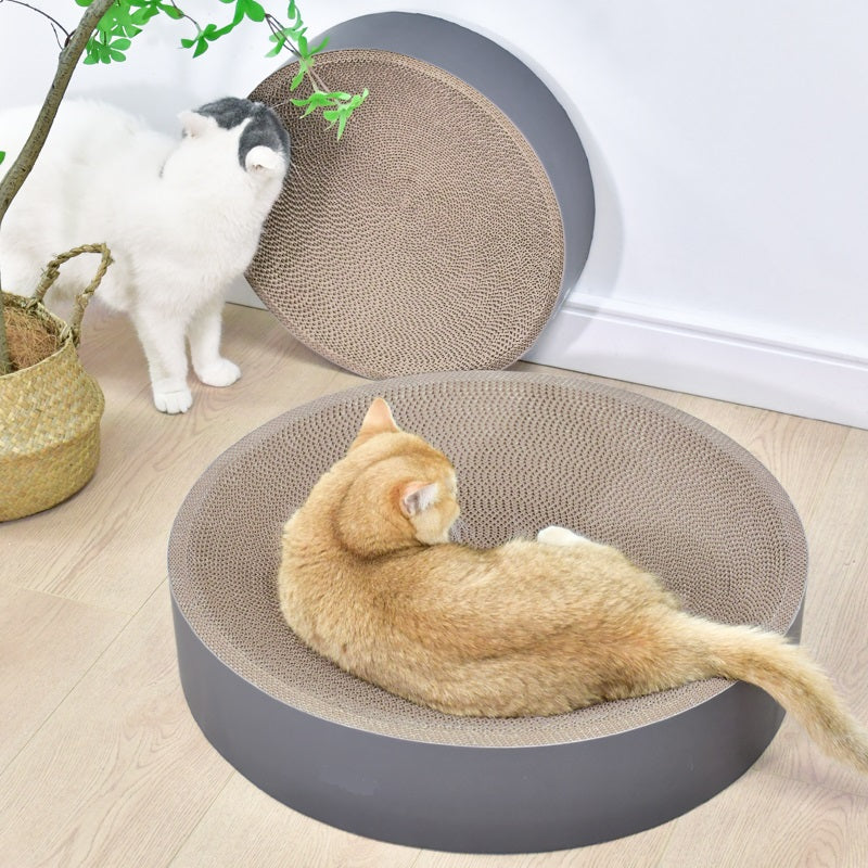 Ronde Krabmand Kat – Comfortabel Kattenbed en Krabplank in Één! SpirePets