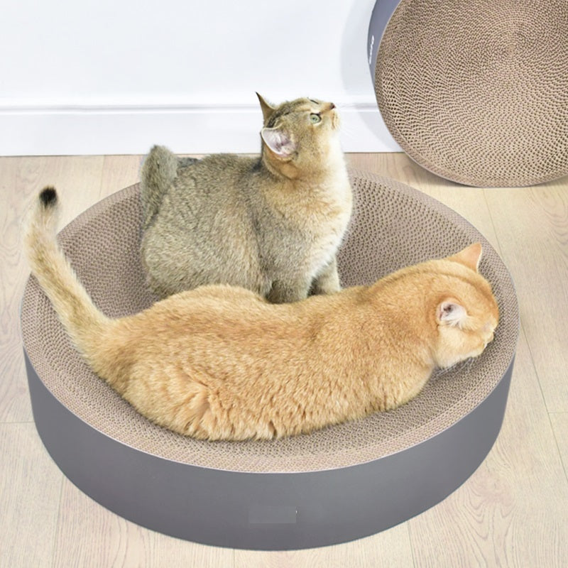 Ronde Krabmand Kat – Comfortabel Kattenbed en Krabplank in Één! SpirePets