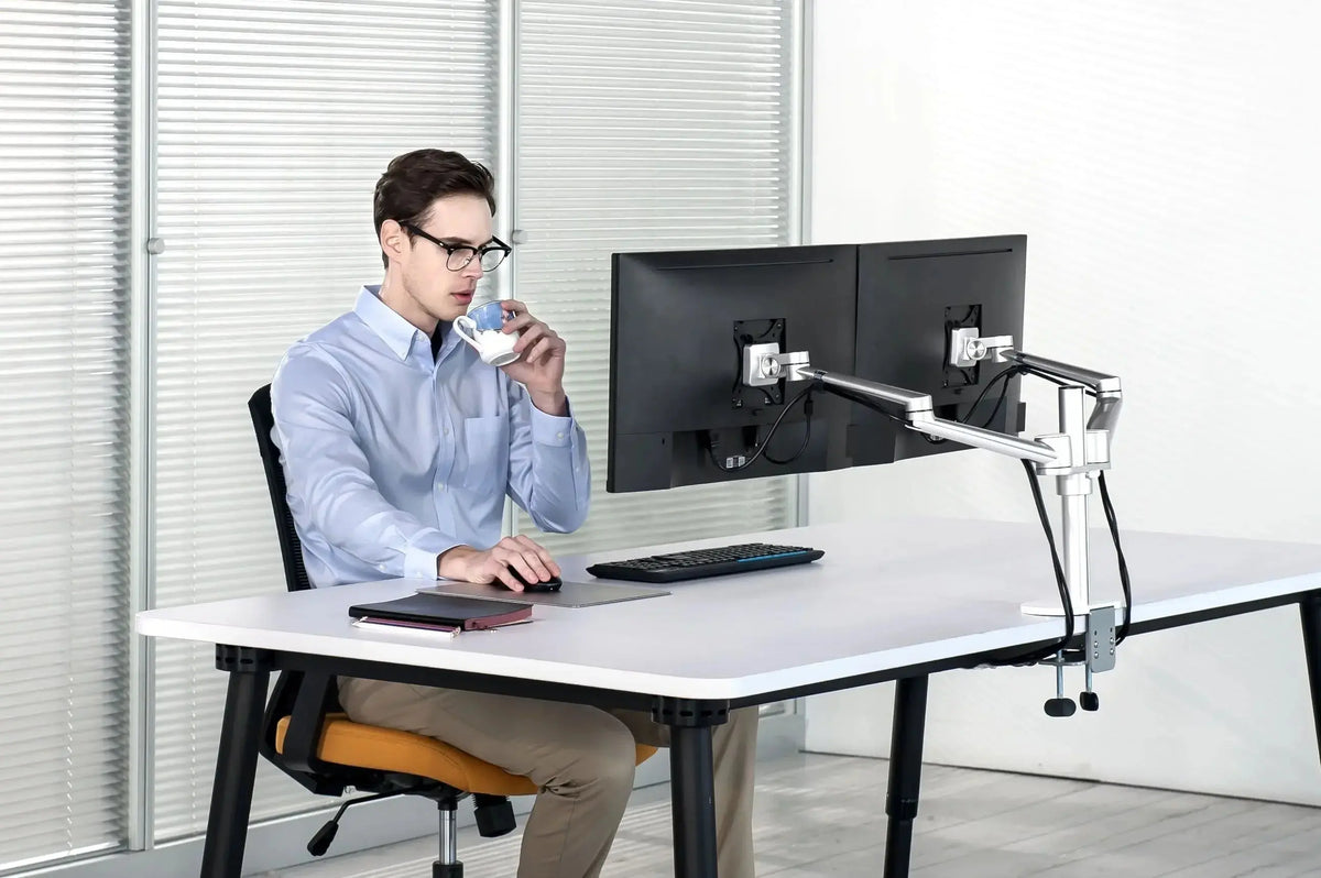 SPIRE Dual Monitor Beugel Basis - Voor Twee Schermen - Monitor arm voor 2 beeldschermen Spire