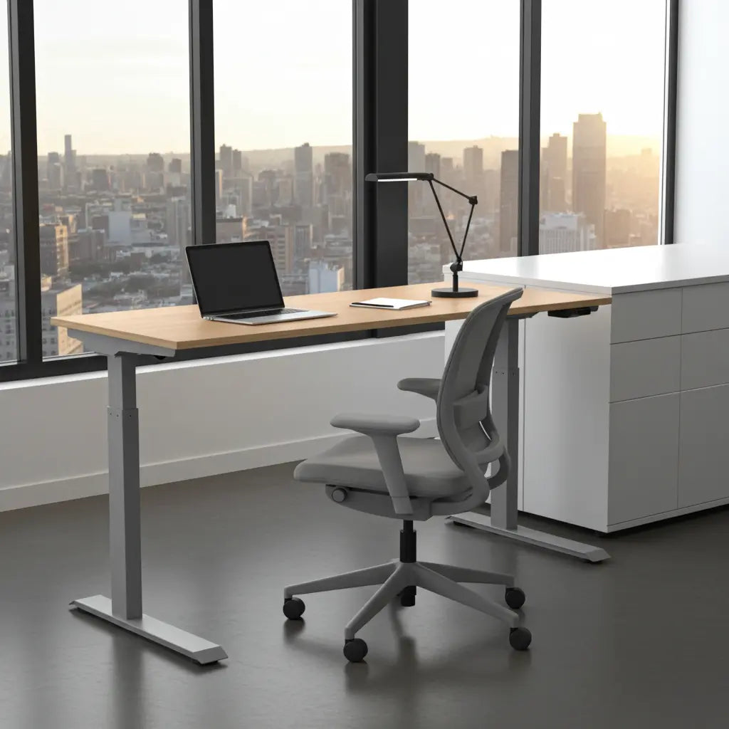 Spire zit-sta bureau elektrisch verstelbaar - ergonomische werkplek - in hoogte verstelbaar Spire