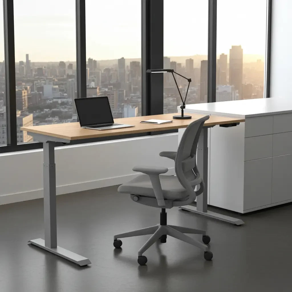 Spire zit-sta bureau elektrisch verstelbaar - ergonomische werkplek - in hoogte verstelbaar Spire