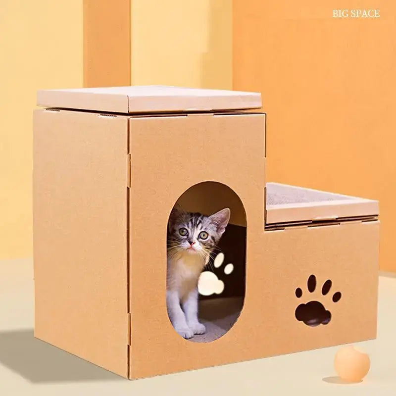 Kattenhuis krab-speelhuis | Huisje voor poezen en katten | 50x32x40cm Coolgods