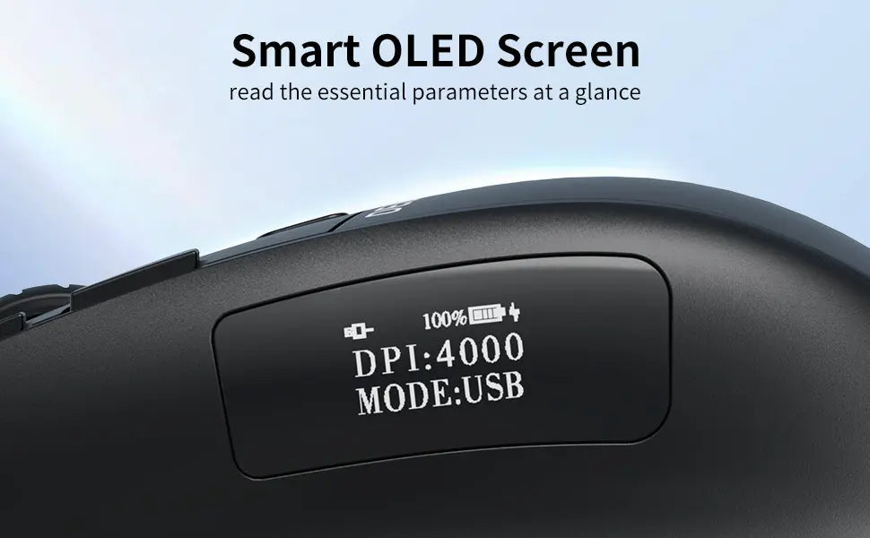 Delux M912 Draadloze Ergonomische Muis - Bluetooth - Zwart - Semi Verticale muis - 121.3x90.7x45.1mm Coolgods