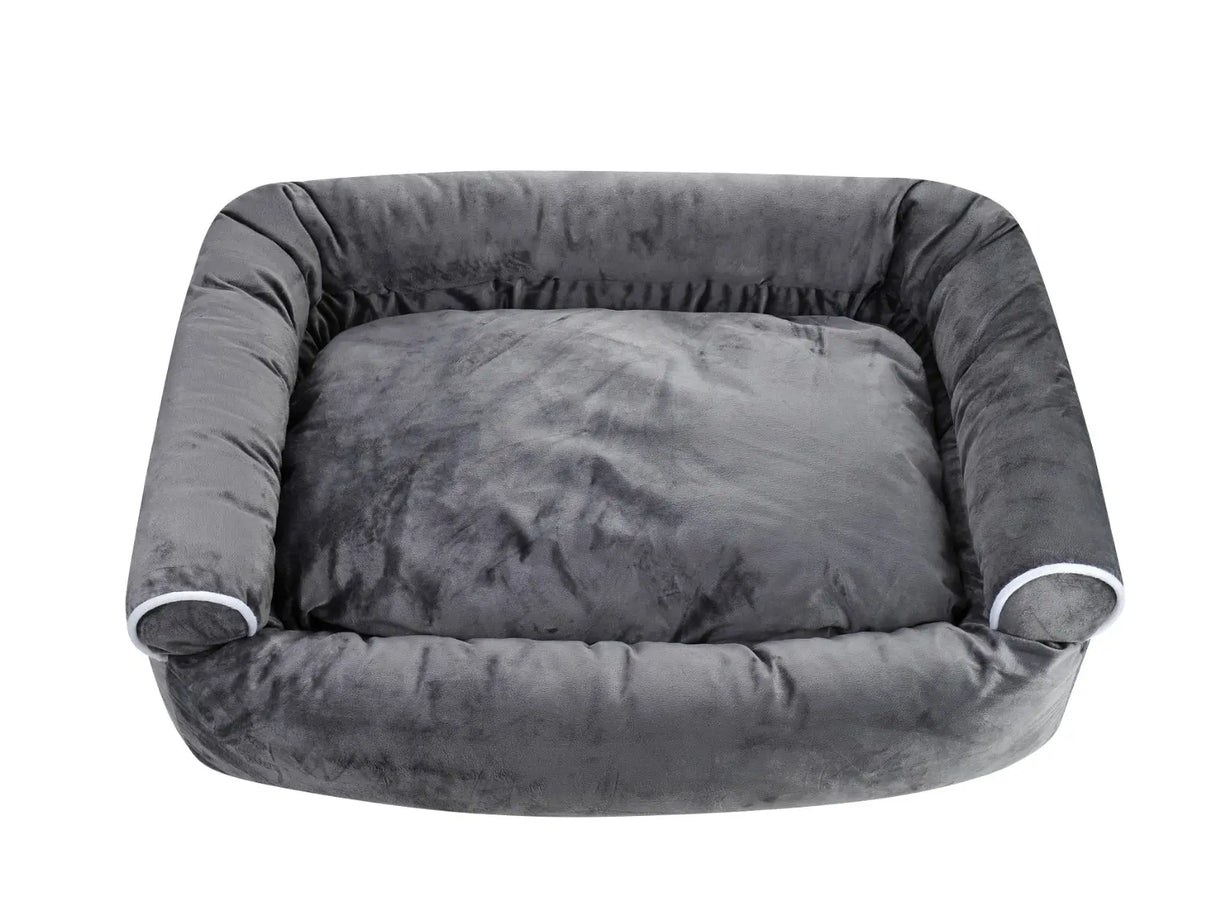 Gezellig Huisdierenbed | Hondenbed | Pluche Voering | Makkelijk Schoon te Maken | 600x400x250mm