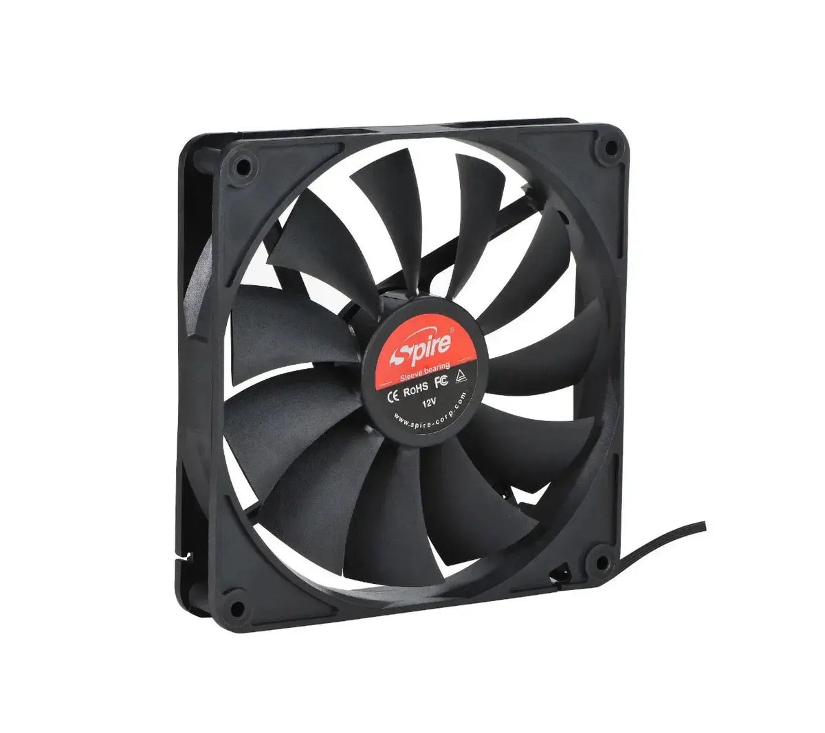 Computer ventilator 14cm - 200-1700 RPM PC koeling - stille werking van maximaal 28 dB - 4-pin connector en socket Spire