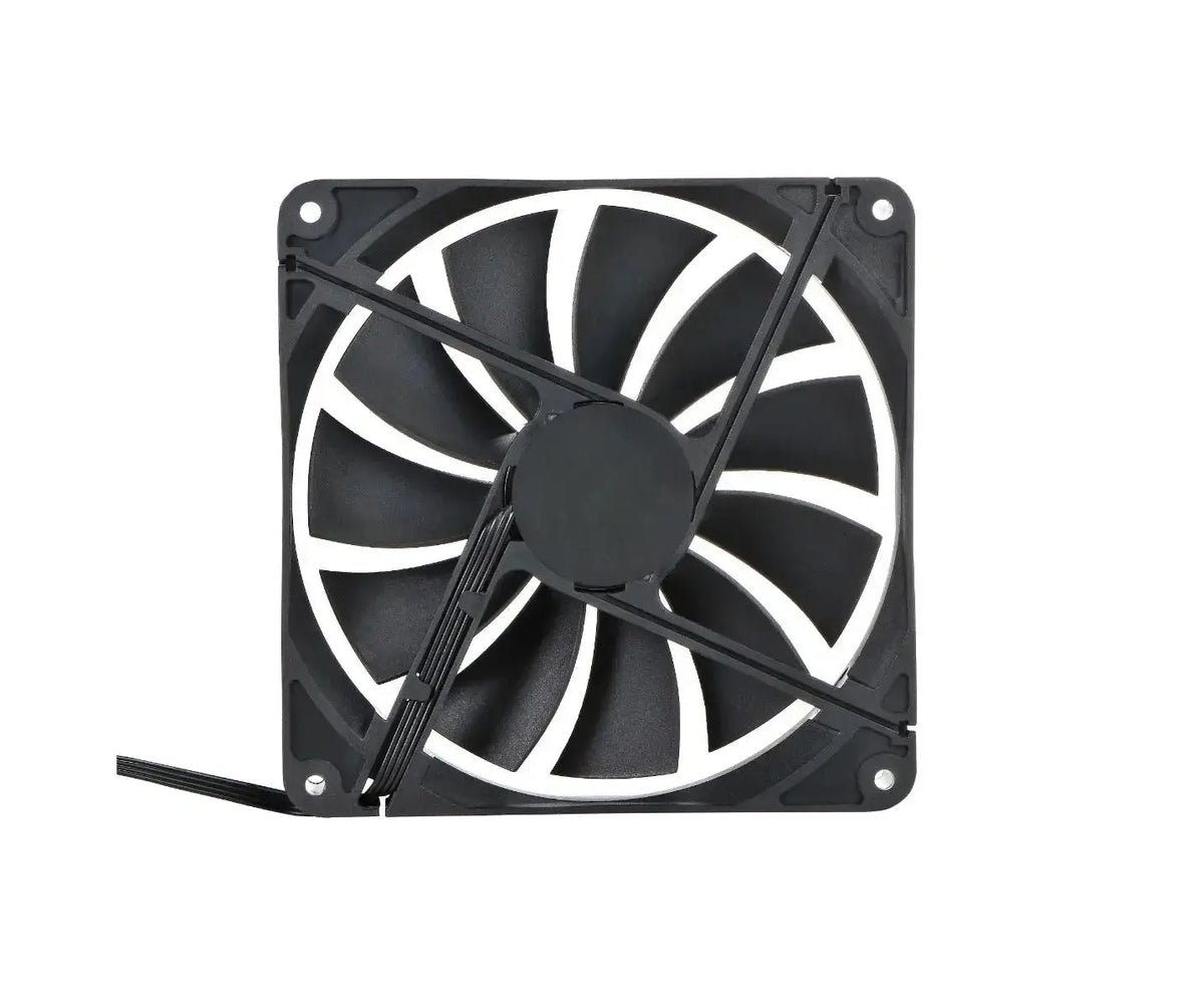 Computer ventilator 14cm - 200-1700 RPM PC koeling - stille werking van maximaal 28 dB - 4-pin connector en socket Spire