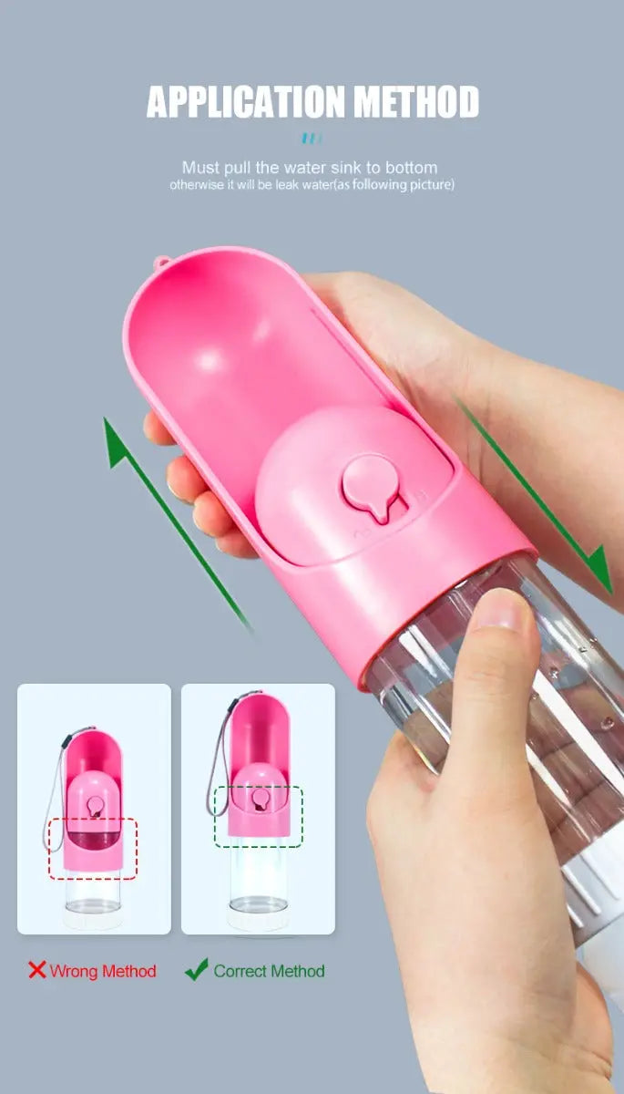 Voedsel en Waterfles voor Huisdieren - Blauw SPIRE-PETS