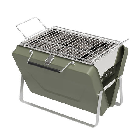 Compacte BBQ - mini barbecue koffer - groen - draagbaar - maat M - Coolgods.nl