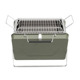 Compacte BBQ - mini barbecue koffer - groen - draagbaar - maat S - Coolgods.nl