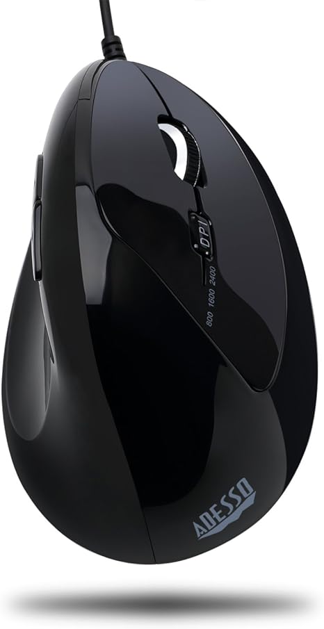 Adesso Imouse E3 - verticale ergonomische programmeerbare gamingmuis verstelbaar gewicht