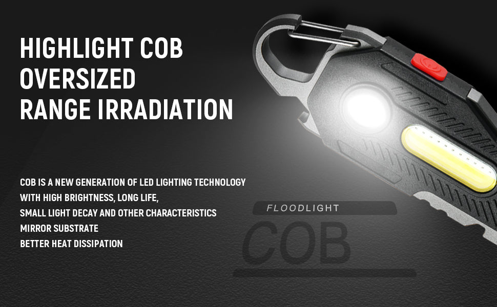 Multifunctionele Sleutelhanger - Draagbare noodverlichting - 300mAH - 99x38x17mm (LxWxH) Coolgods