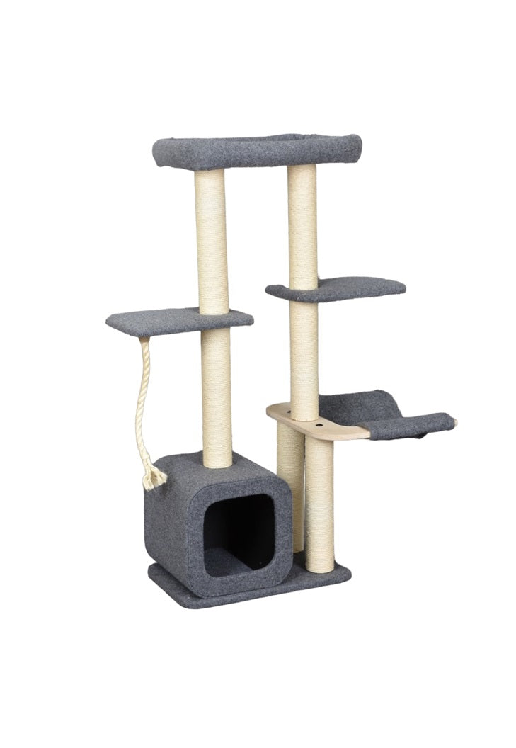 Cat Scratching Post - Climbing Tree - Gray - 50 x 38 x140 cm