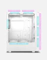 PC gamer case - G30 WHITE TRUE FORCE - Tempered glass Spire