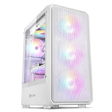PC gamer case - G30 WHITE TRUE FORCE - Tempered glass Spire
