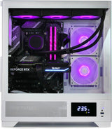 Gamdias Atlas M1 Aquarium Gaming Case Wit met Temperatuur Display - Computer Behuizing met ARGB LED Verlichting