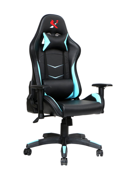 X2 Gaming Stoel - PVC Leer - RGB Lichten - Nylon wielen - Bureau Stoel - Ergonomische Ontwerp - 54x69.5x133cm (LxBxH) Spire