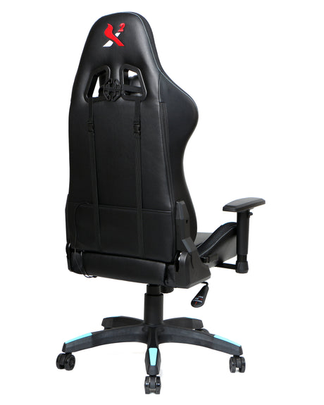 X2 Gaming Stoel - PVC Leer - RGB Lichten - Nylon wielen - Bureau Stoel - Ergonomische Ontwerp - 54x69.5x133cm (LxBxH) Spire