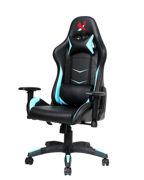 X2 Gaming Stoel - PVC Leer - RGB Lichten - Nylon wielen - Bureau Stoel - Ergonomische Ontwerp - 54x69.5x133cm (LxBxH) Spire