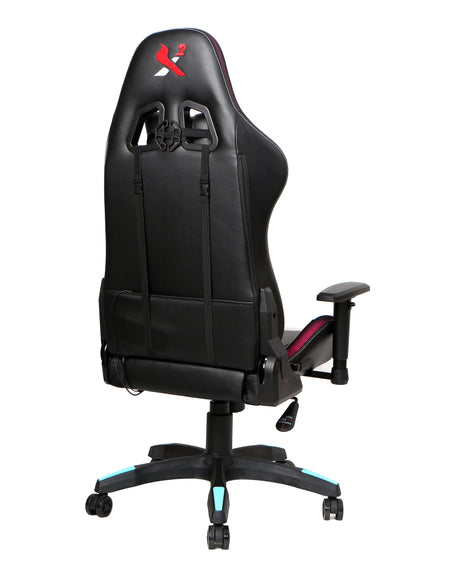 X2 Gaming Stoel - PVC Leer - RGB Lichten - Nylon wielen - Bureau Stoel - Ergonomische Ontwerp - 54x69.5x133cm (LxBxH) Spire