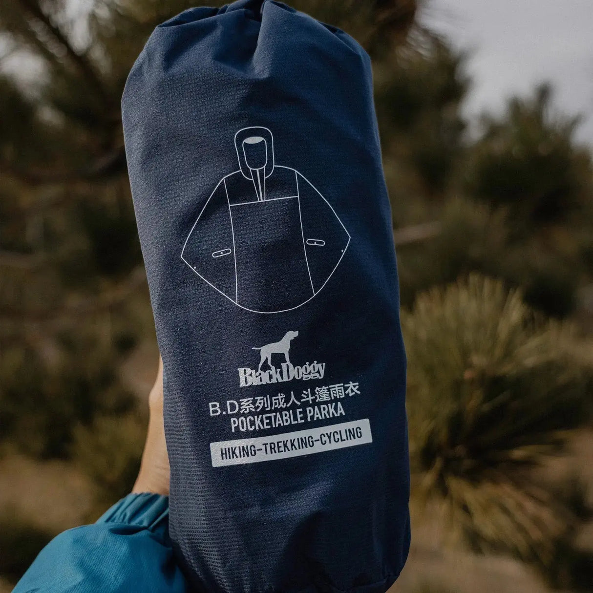 Waterdichte Regenponcho Donkerblauw Coolgods