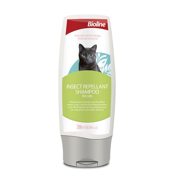 Shampooing pour chats-Insectifuge-Contient de l'extrait de margosa-200 mL