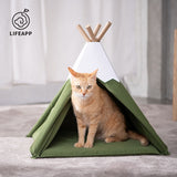 Tipi Kattenmand - Kattentent - Tipi tent voor katten - 52x55x55cm - Blauw SpirePets