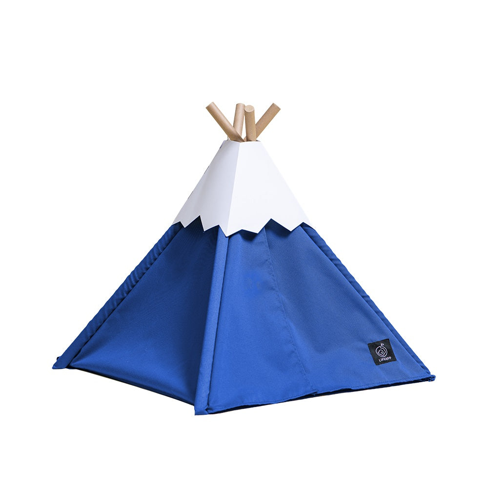 Tipi Kattenmand - Kattentent - Tipi tent voor katten - 52x55x55cm - Blauw SpirePets