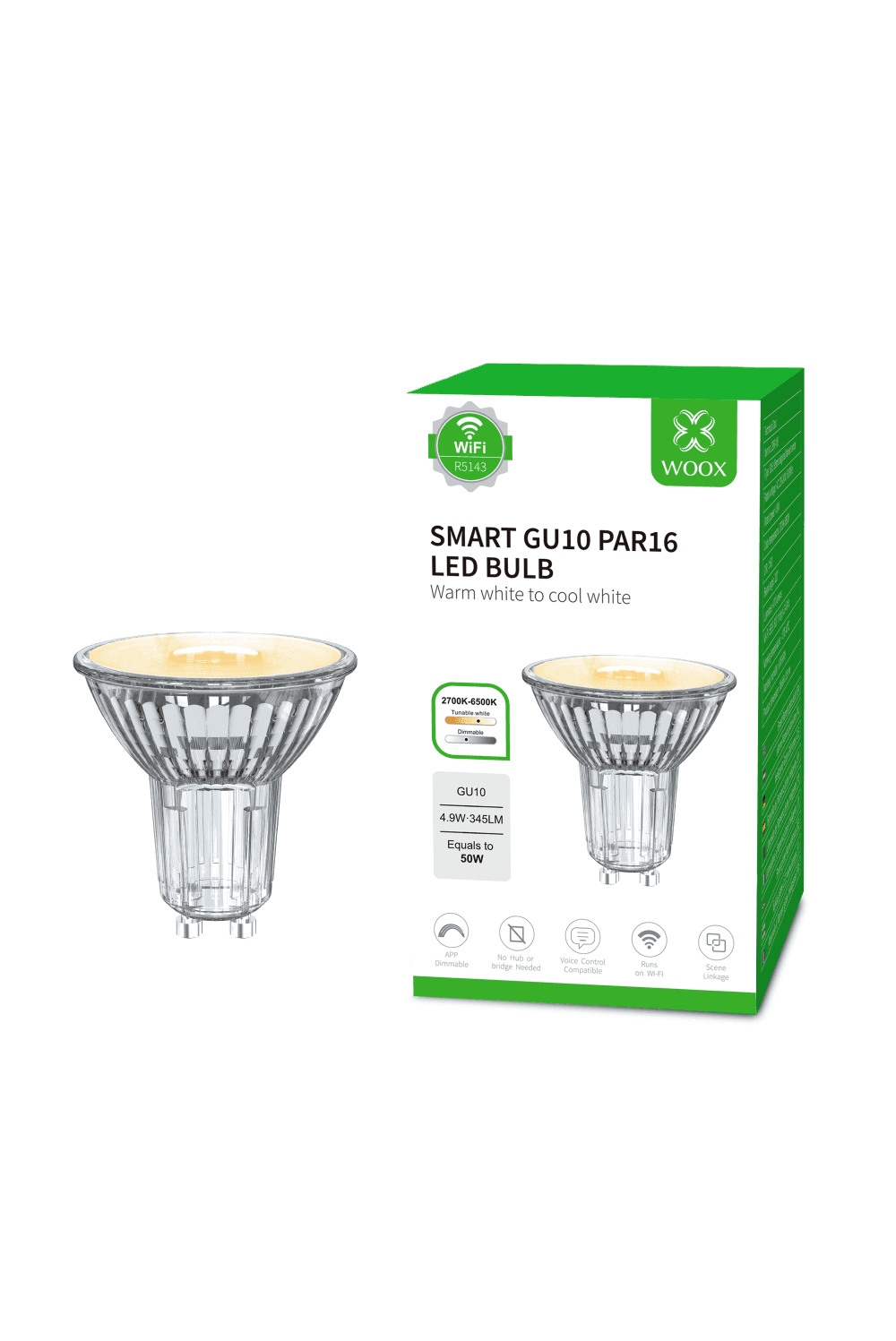 WOOX R5143 Smart GU10 LED Spot – Slim, helder en energiezuinig Woox