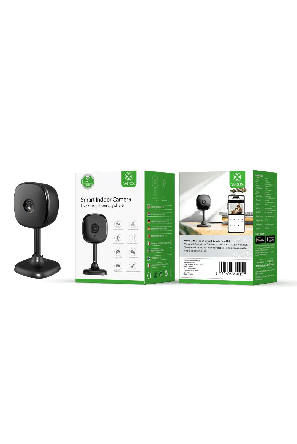 Woox R4208 wifi camera - beveiligingscamera - slimme camera voor binnenshuis Woox