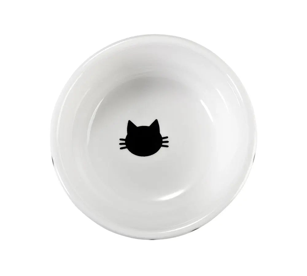 Katten schaaltje - leuk schaaltje voor kat of poes - met poezen print - 75*63*55mm (LxBxH) Coolgods